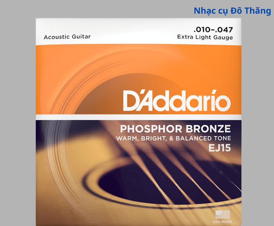 Dây Đàn Guitar Acoustic D'Addario EJ15 [Size 10]